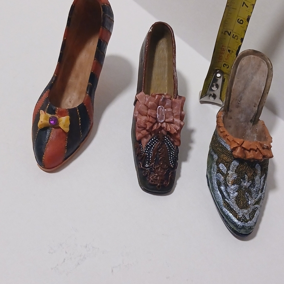 3 Vintage Miniature Shoes Dress Shoe Pump Heel - Picture 13 of 15